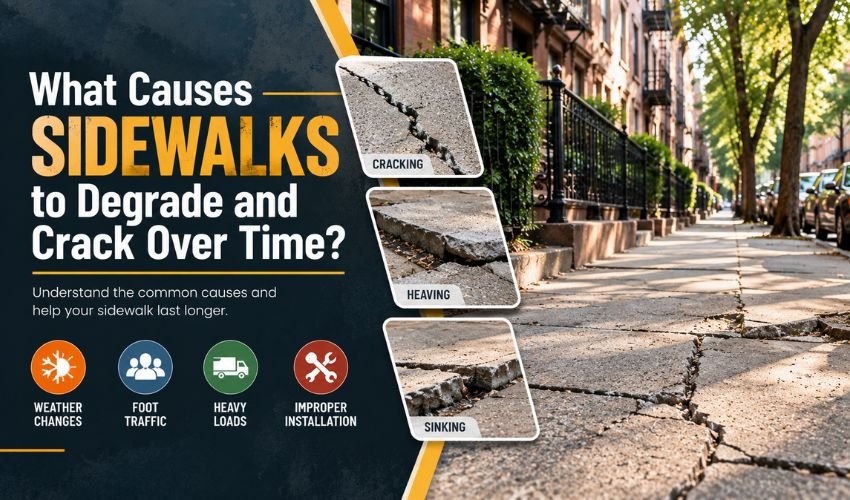 What Causes Sidewalks To Degrade And Crack Over Time